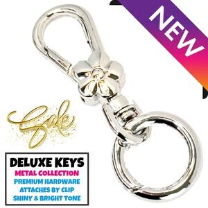 Deluxe Keys Floral Clip Key Holder SILVER